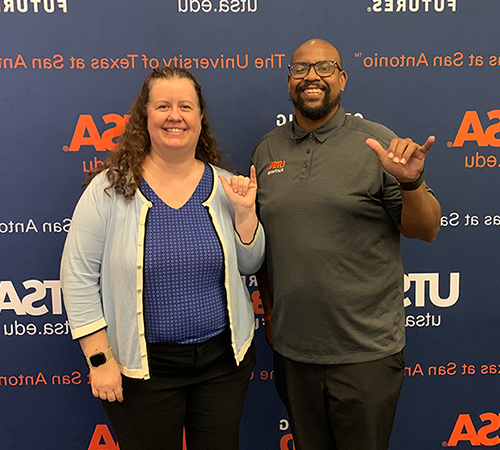 BA Impact Award winner Bruce Williams with Senior Associate Vice President Sheri Hardison